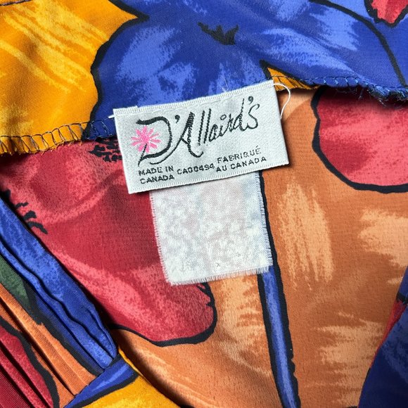 Vintage vest D'Allaird L made in Canada, floral checker - Picture 7 of 7